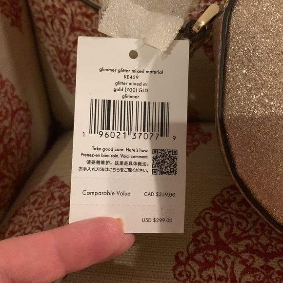 NWT Kate Spade Glitter Oval Camera Bag - Picture 6 of 6